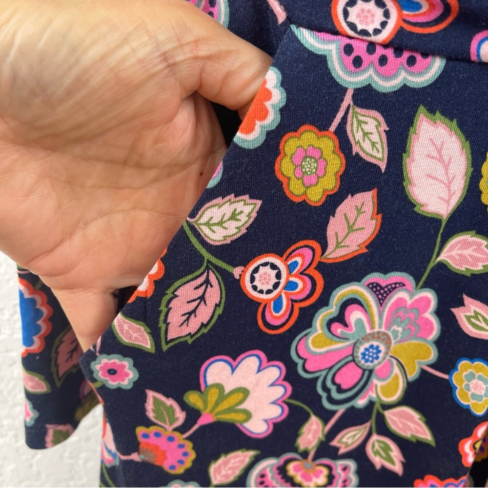 Boden Evelyn Floral Jersey Midi Long Sleeve Dress Boho Whimsy Cottage Sz 6R - Picture 9 of 12